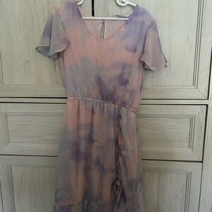 H&M Pink and Purple Tie-Dye Dress